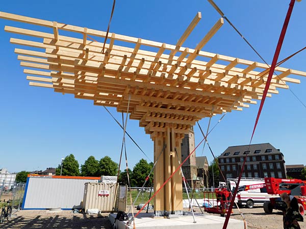 Neubau des Eingangs-Pavillons der IGA 2027 im Rheinpark in Duisburg