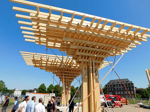 Neubau des Eingangs-Pavillons der IGA 2027 im Rheinpark in Duisburg