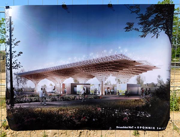 Neubau des Eingangs-Pavillons der IGA 2027 im Rheinpark in Duisburg