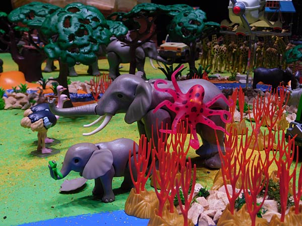 Playmobil-Weltrekord beim 'Lichtermarkt' 2025 im Landschaftspark Duisburg-Nord