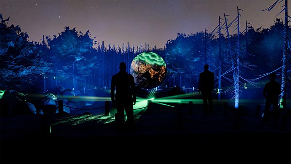 Lichtshow 'Burgers� Light' im Burgers' Zoo in Arnheim