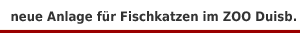 neues Gehege der Fischkatzen im Zoo Duisburg