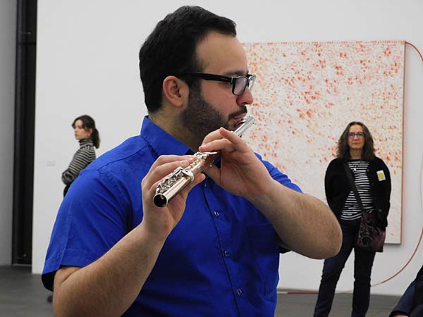 Konzert-Performance 'Unsch&auml;rfe - unbeschreiblich' der Duisburger Philharmoniker im Museum K&uuml;ppersm&uuml;hle in Duisburg