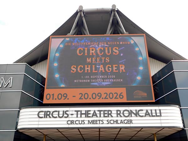 Show Roncalli 'Circus meets Schlager' im Metronom Theater Oberhausen
