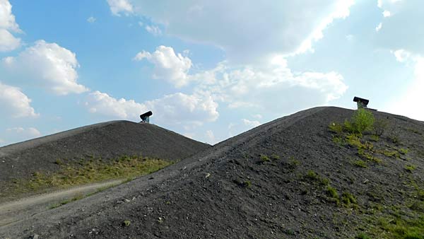 Halde Rungenberg in Gelsenkirchen mit der Sch&uuml;ngelbergsiedlung