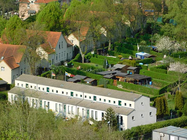 Halde Rungenberg in Gelsenkirchen mit der Schüngelbergsiedlung