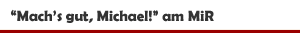Gala für Michael Schulz am MiR