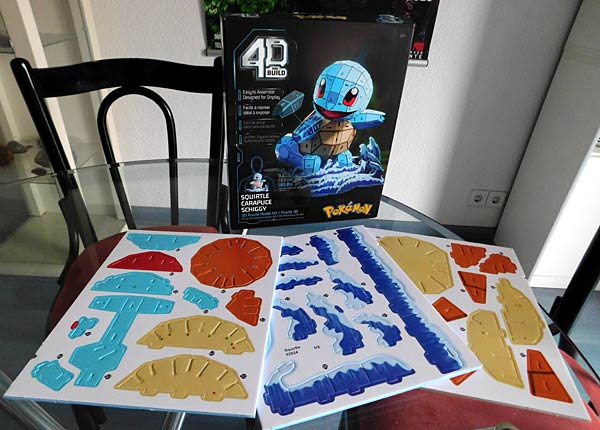 3D-Puzzle '4D Build - Pok&eacute;mon Squirtle 3D Model Kit' von Spinmaster